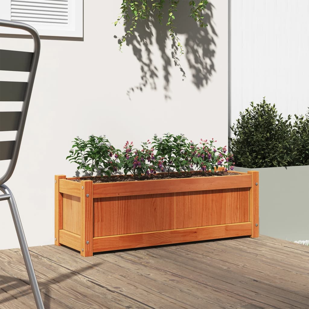 VIDAXL -Planungsbox 90x31x31 cm Festkiefer Wäsche Braun