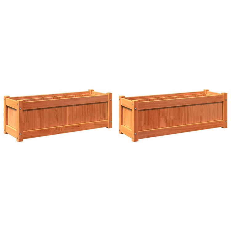 Vidaxl -Pflanzer 2 pc cm Festkiefer Wäsche braun