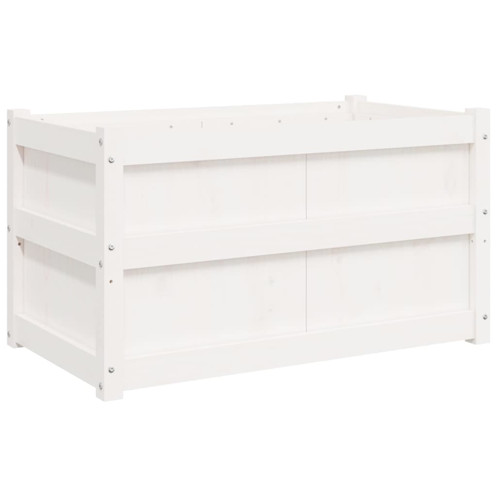 VIDAXL -Planungsbox 90x50x50 cm Festkiefer weiß