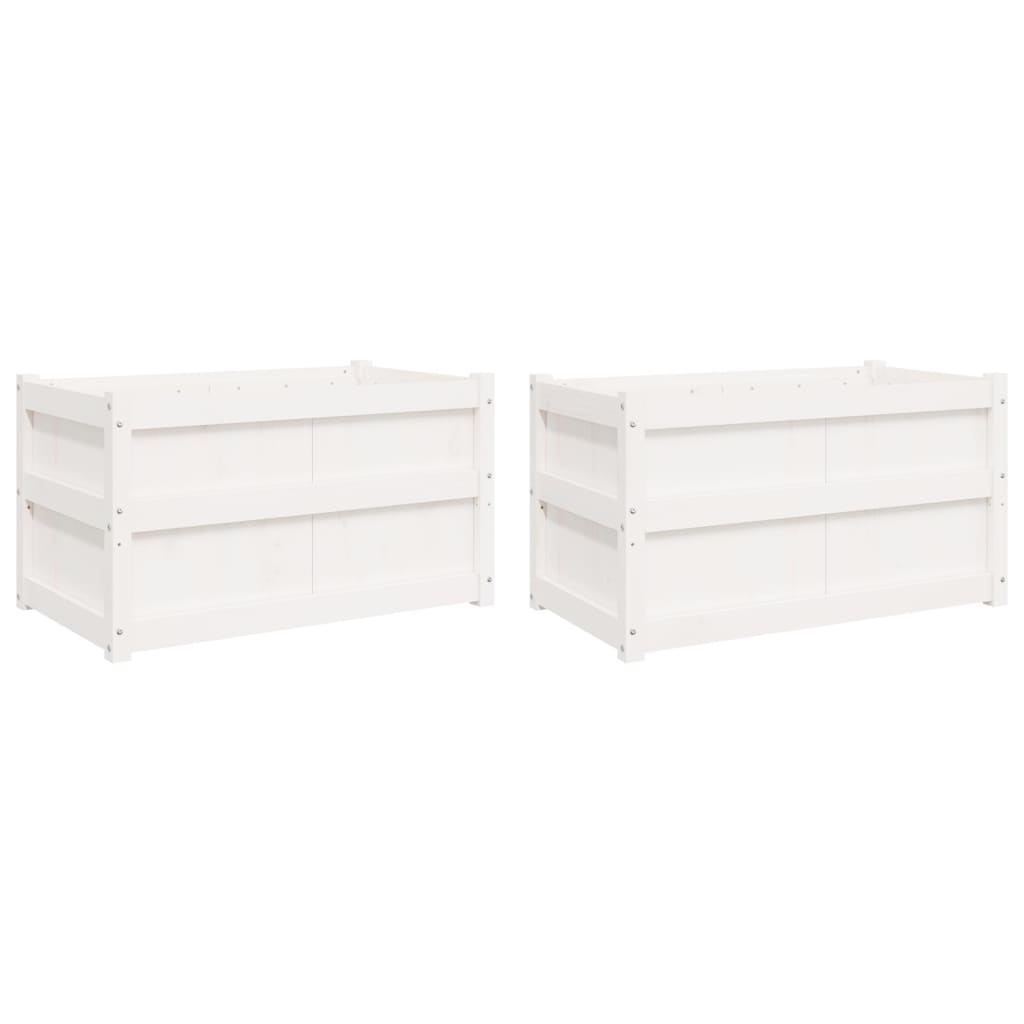 Vidaxl -Pflanzer 2 PC CM Festkiefer weiß