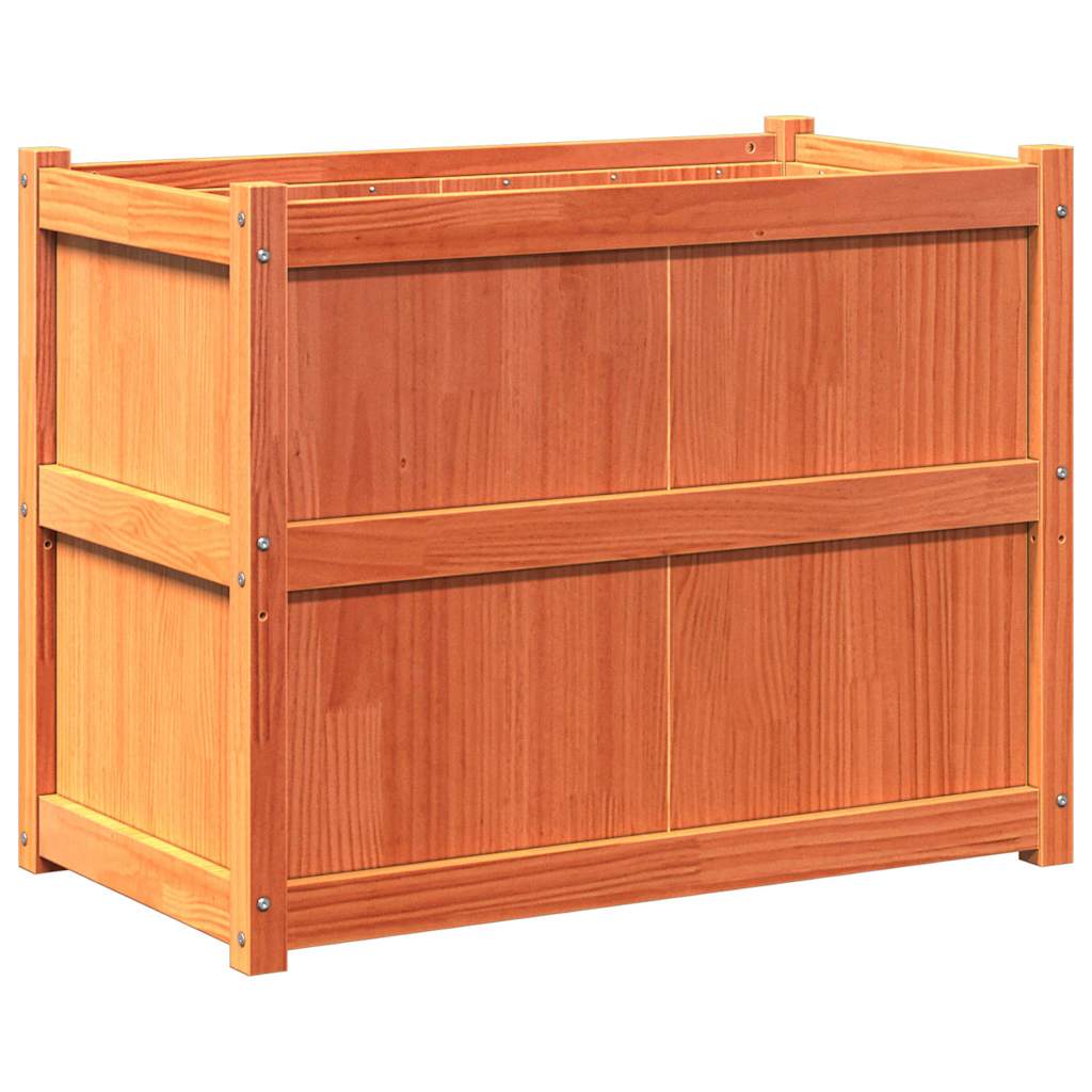 VIDAXL -Planungsbox 90x50x70 cm Festkiefer Wäsche Braun