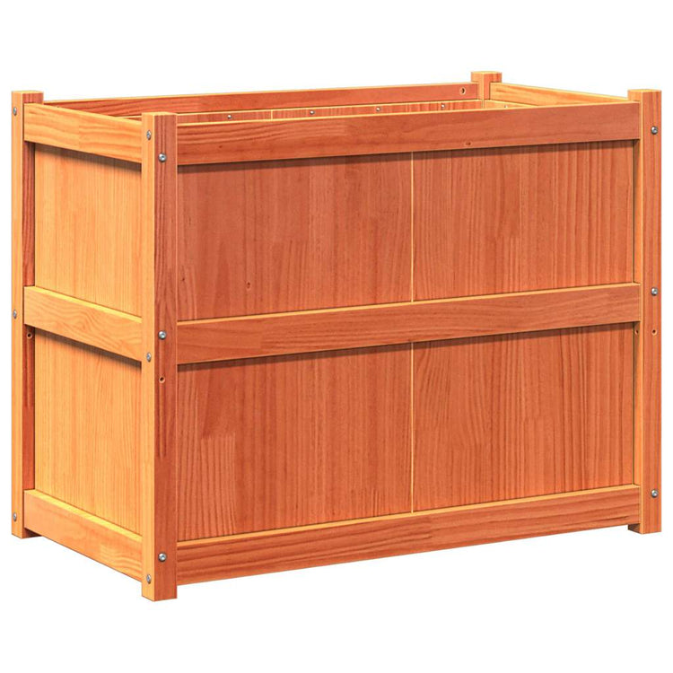 VIDAXL -Planungsbox 90x50x70 cm Festkiefer Wäsche Braun