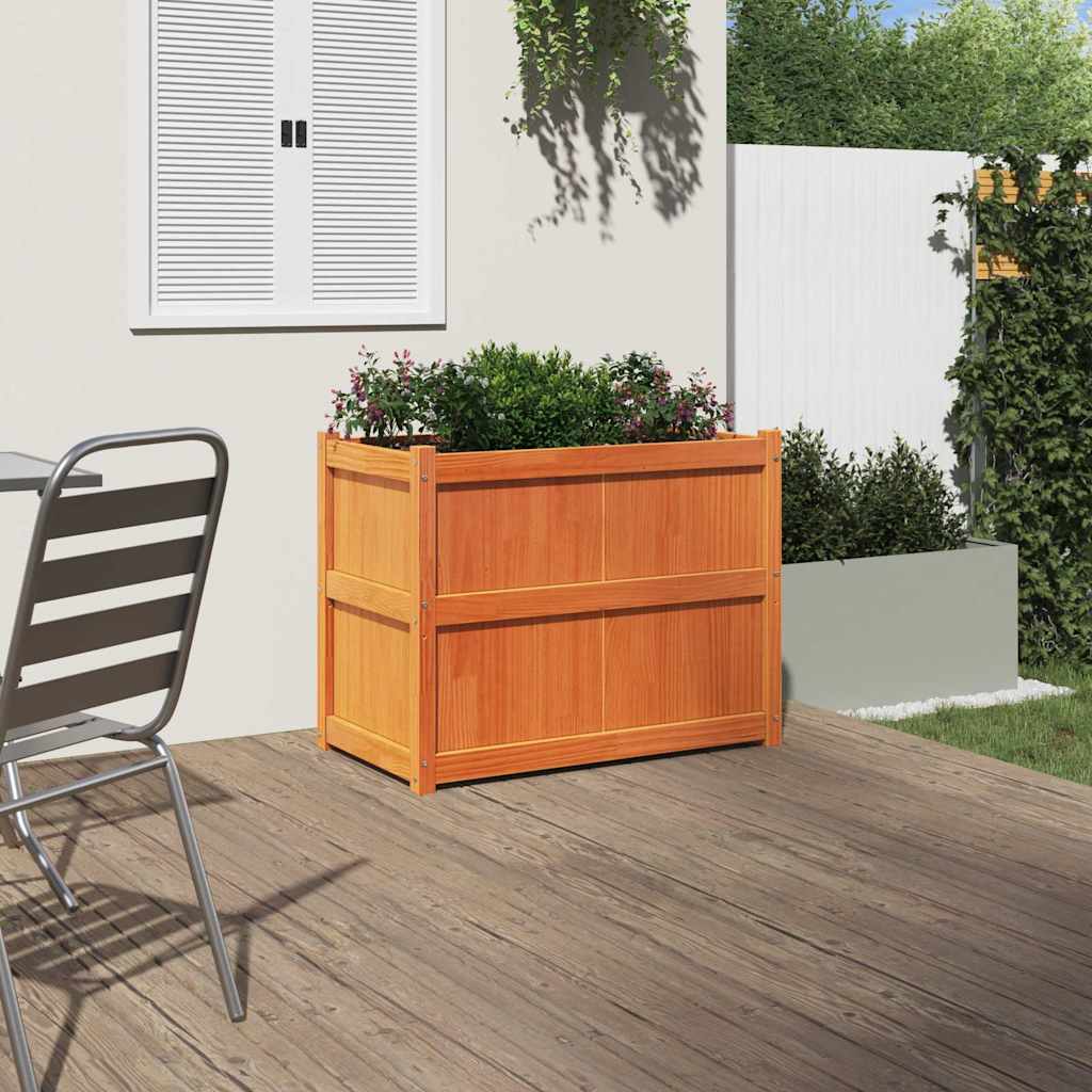VIDAXL -Planungsbox 90x50x70 cm Festkiefer Wäsche Braun