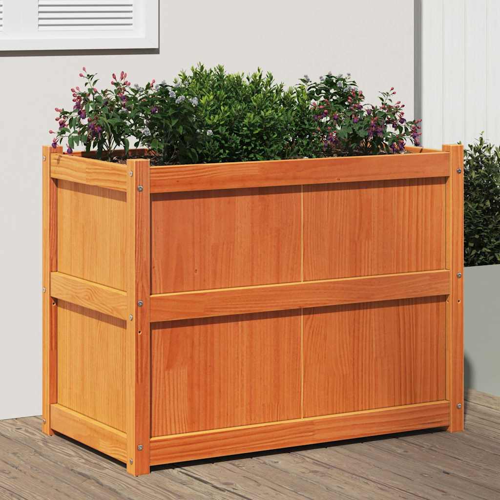 VIDAXL -Planungsbox 90x50x70 cm Festkiefer Wäsche Braun