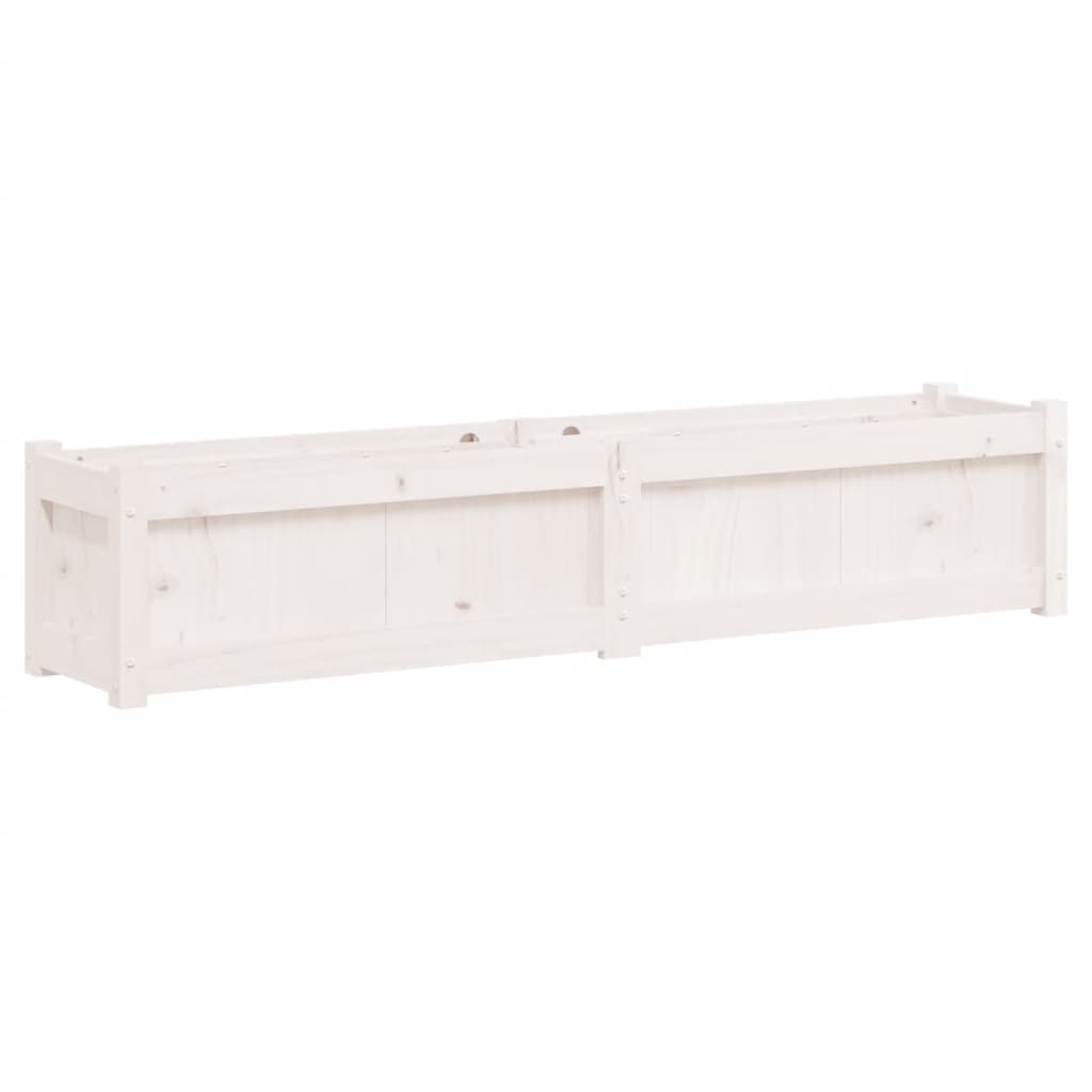 VIDAXL -Planungsbox 150x31x31 cm Festkiefer weiß