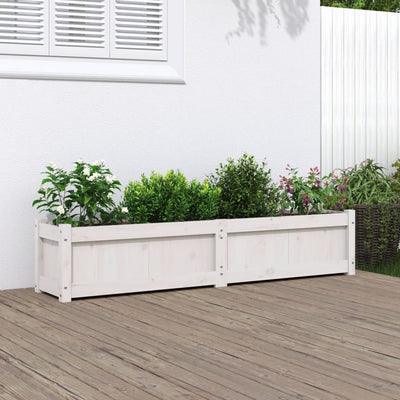VIDAXL -Planungsbox 150x31x31 cm Festkiefer weiß