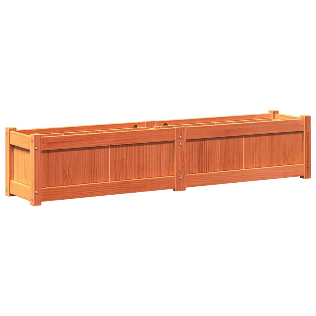 VIDAXL -Pflanzer 150x31x31 cm Festkiefer Wäschebraun