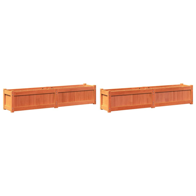 Vidaxl -Pflanzer 2 pc cm Festkiefer Wäsche braun