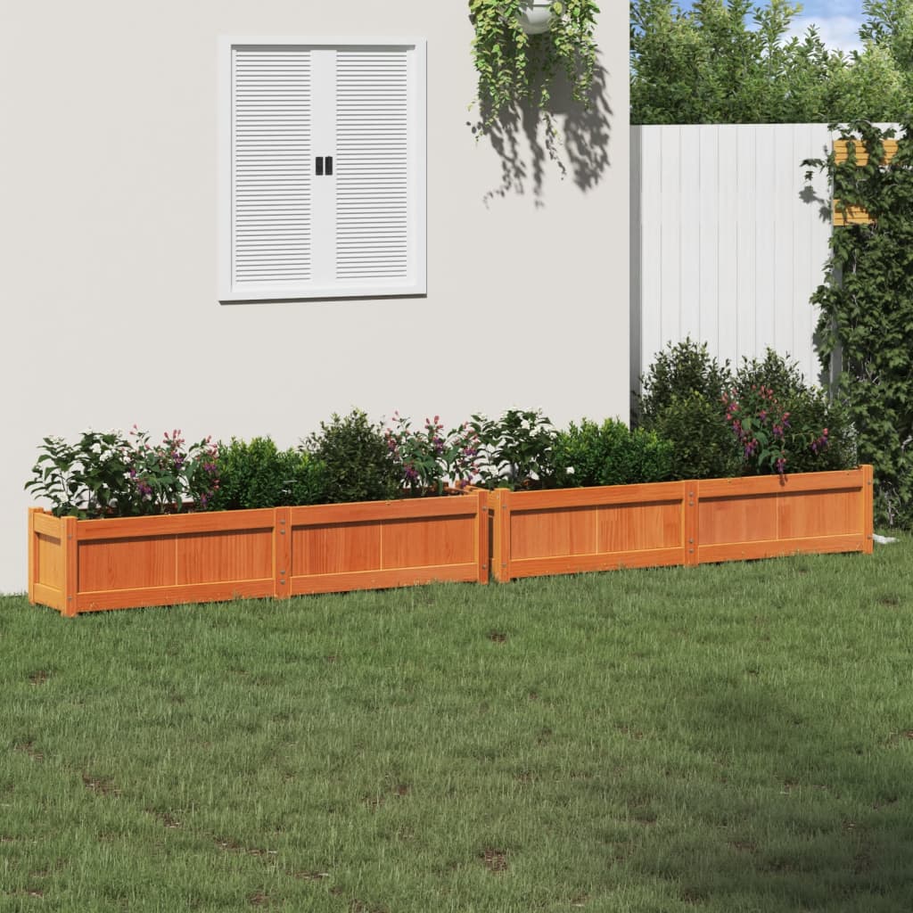Vidaxl -Pflanzer 2 pc cm Festkiefer Wäsche braun