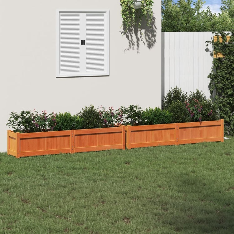 Vidaxl -Pflanzer 2 pc cm Festkiefer Wäsche braun