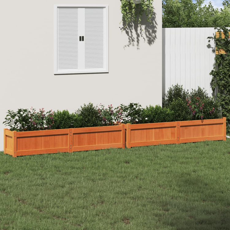 Vidaxl -Pflanzer 2 pc cm Festkiefer Wäsche braun