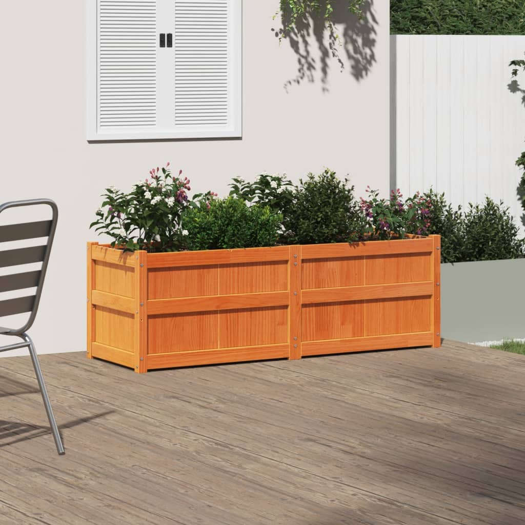 VIDAXL -Pflanzer 150x50x50 cm Festkiefer Wäschebraun