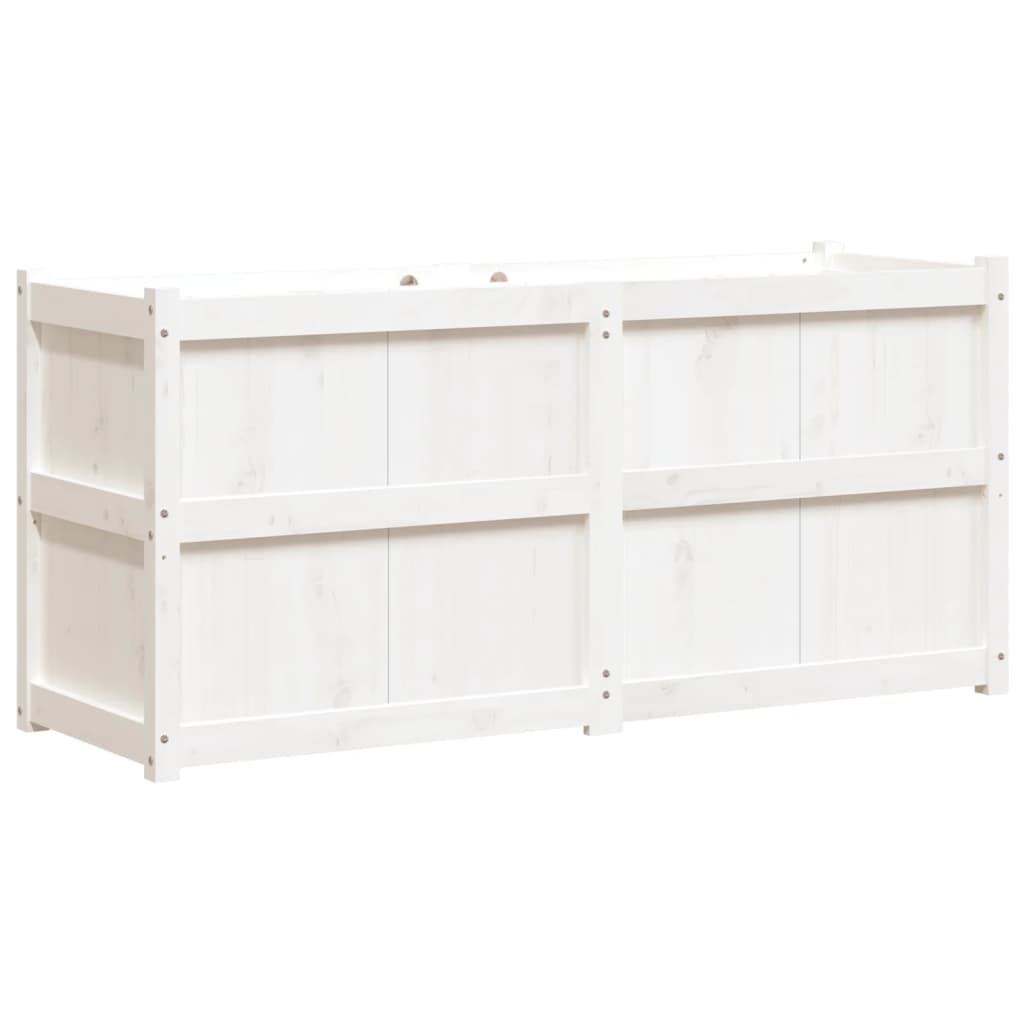 VIDAXL -Pflanzer 150x50x70 cm Festkiefer weiß