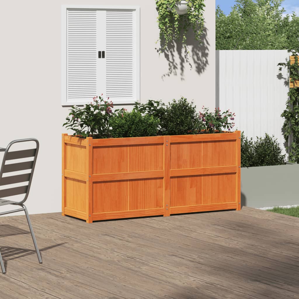 VIDAXL -Pflanzer 150x50x70 cm Festkiefer Wäschebraun