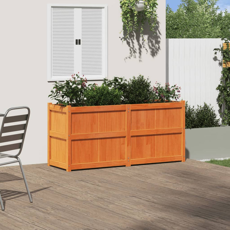 VIDAXL -Pflanzer 150x50x70 cm Festkiefer Wäschebraun