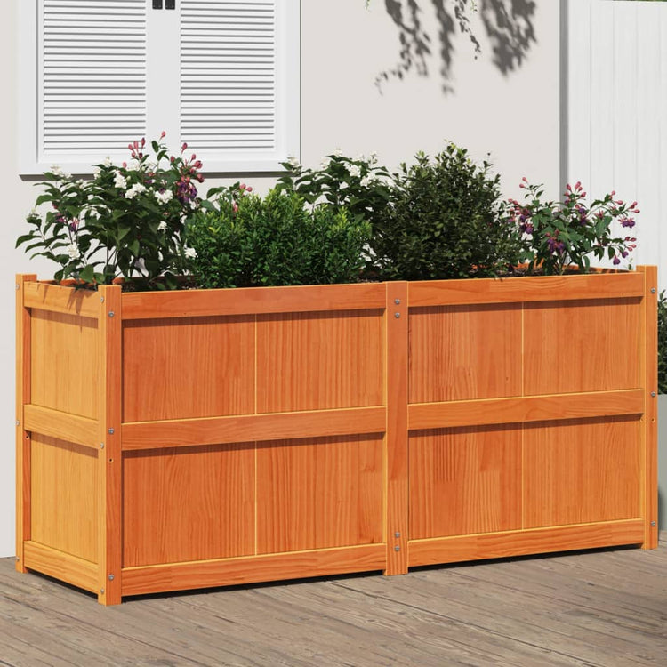 VIDAXL -Pflanzer 150x50x70 cm Festkiefer Wäschebraun