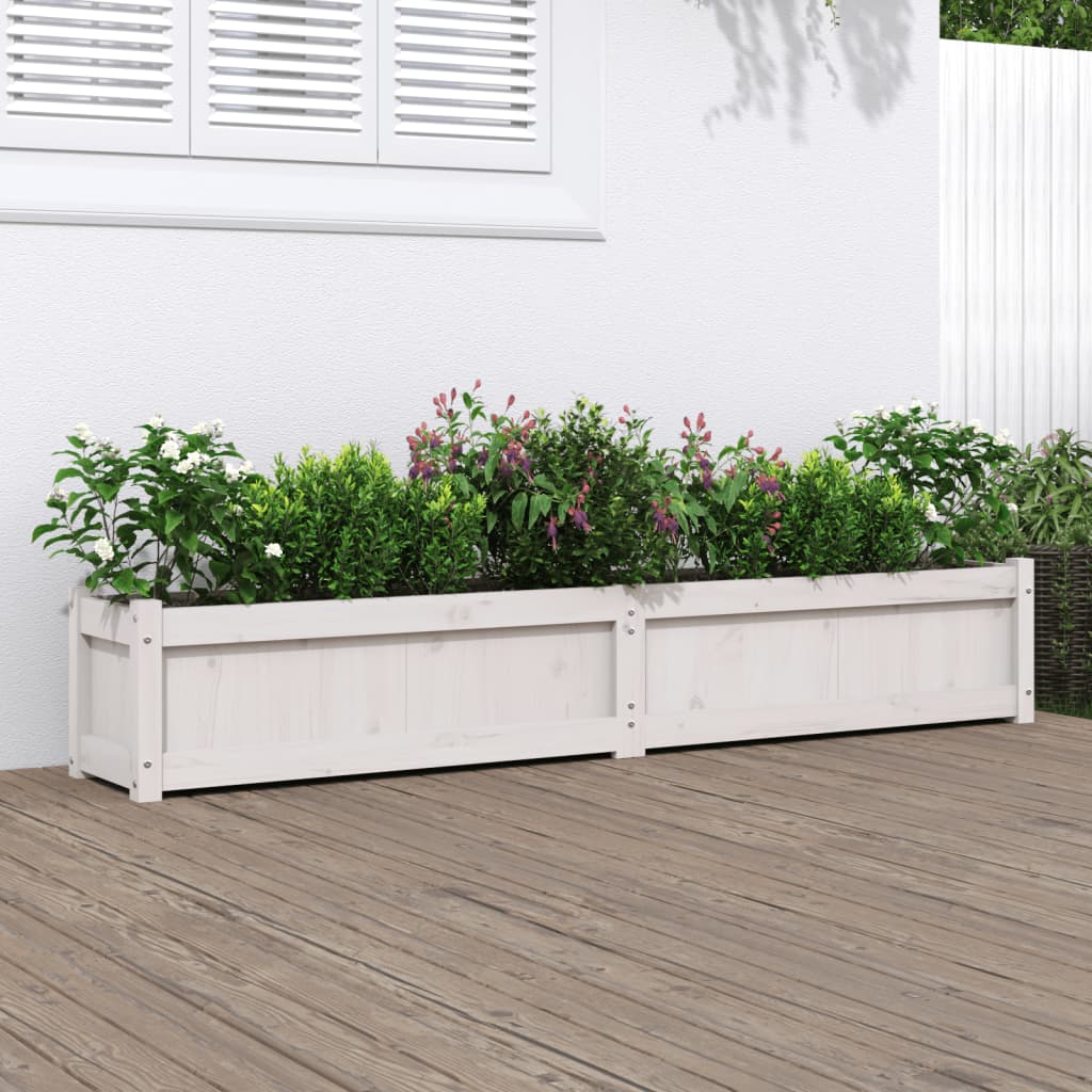 VIDAXL -Planungsbox 180x31x31 cm Festkiefer weiß