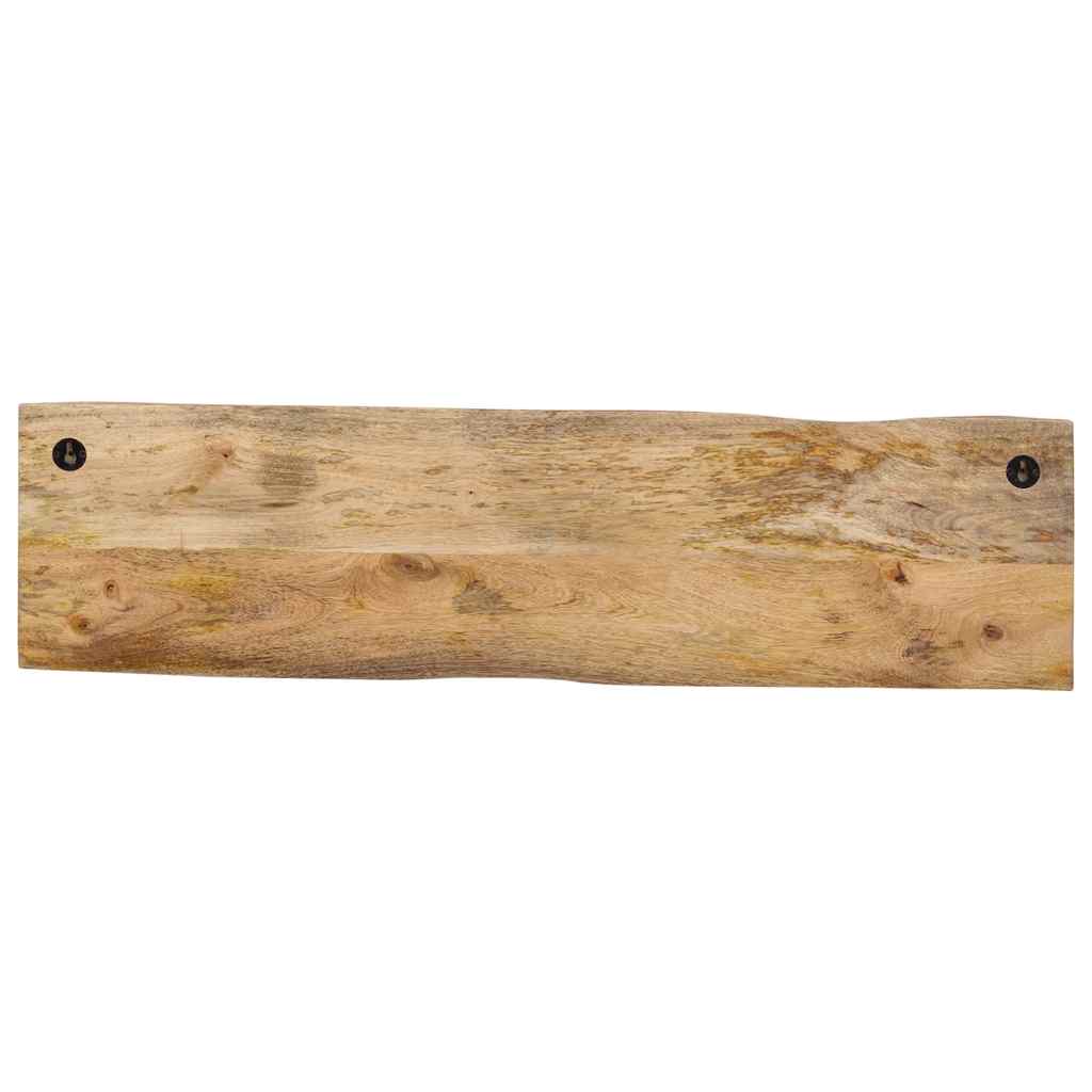 Vidaxl -Wandbedeckungsregal mit 4 Haken massivem Mangoholz