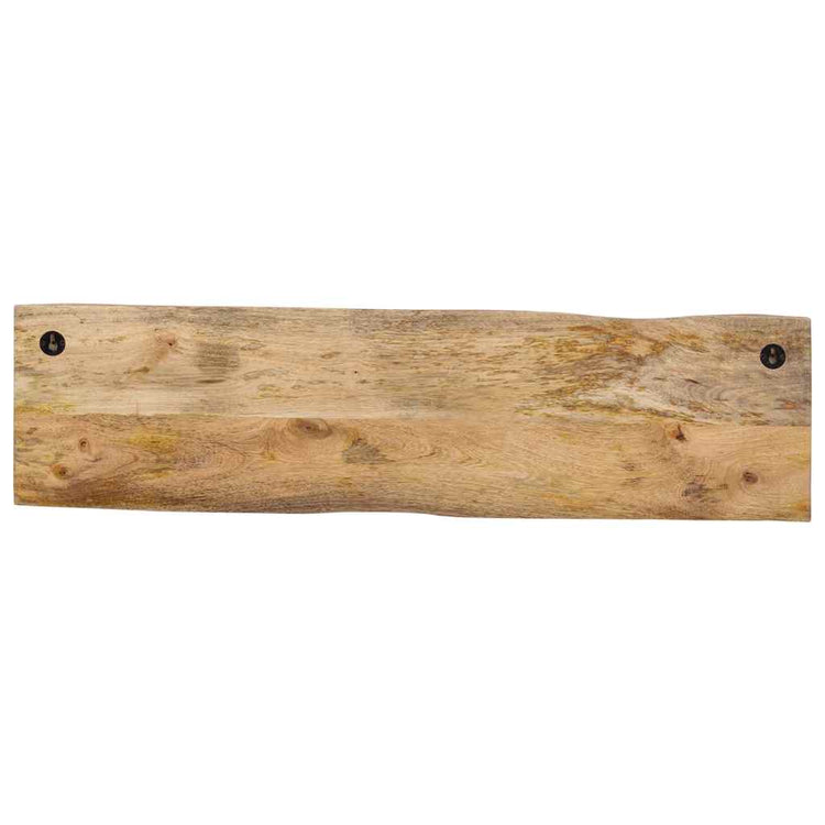 Vidaxl -Wandbedeckungsregal mit 4 Haken massivem Mangoholz