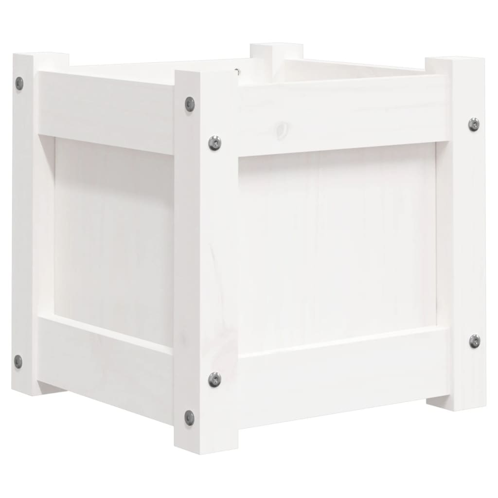 VIDAXL -Planungsbox 31x31x31 cm Festkiefer weiß