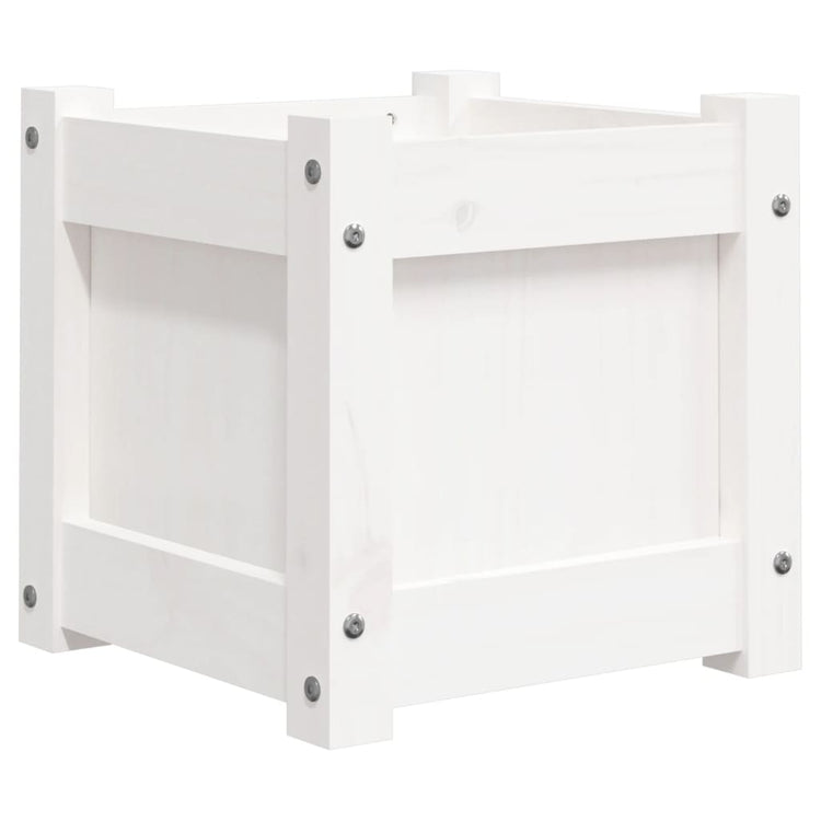 VIDAXL -Planungsbox 31x31x31 cm Festkiefer weiß