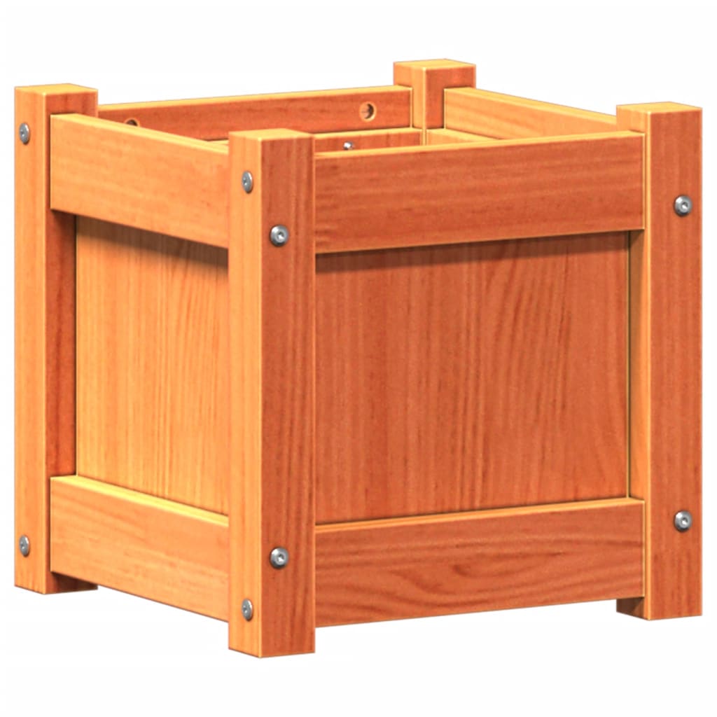 VIDAXL -Planungsbox 31x31x31 cm Festkiefer Wäsche Braun