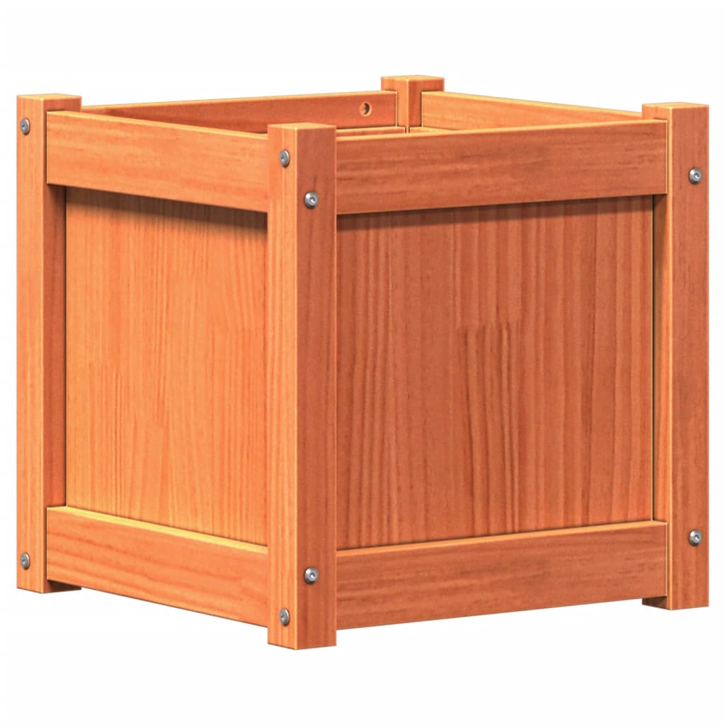 VIDAXL -Planungsbox 40x40x40 cm Festkiefer Wäsche Braun