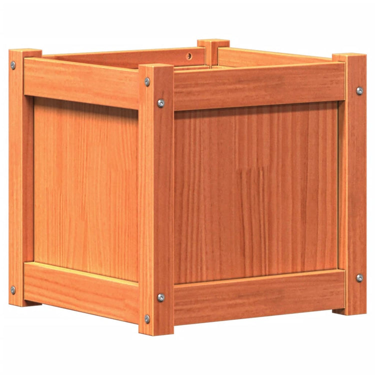 VIDAXL -Planungsbox 40x40x40 cm Festkiefer Wäsche Braun