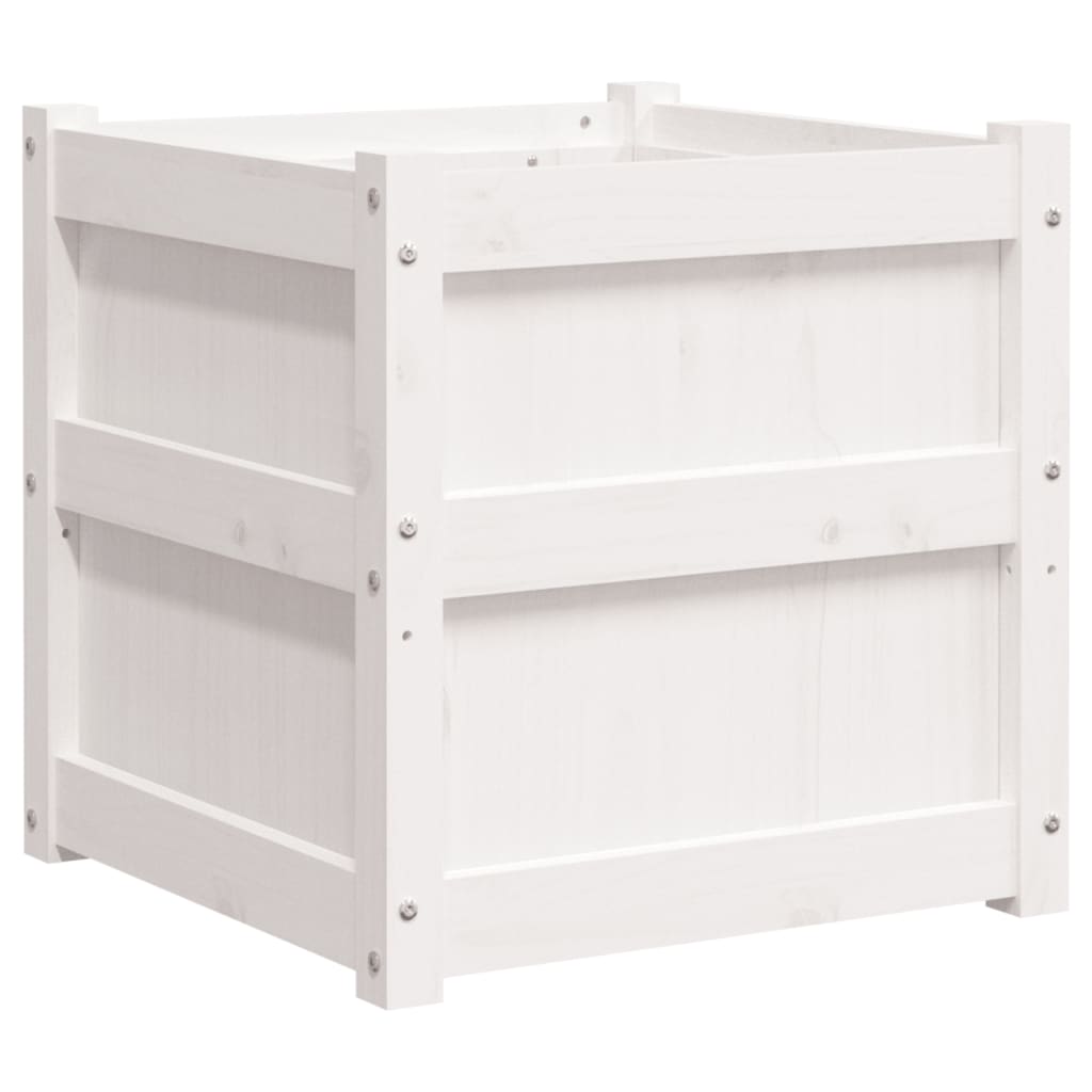 VIDAXL -Planungsbox 50x50x50 cm Festkiefer weiß