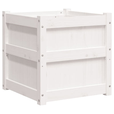 VIDAXL -Planungsbox 50x50x50 cm Festkiefer weiß