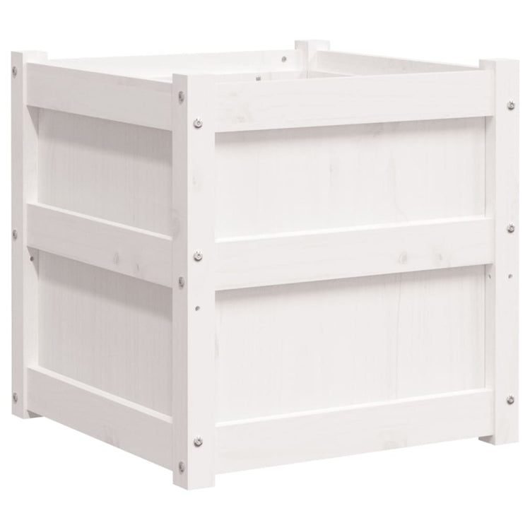 VIDAXL -Planungsbox 50x50x50 cm Festkiefer weiß