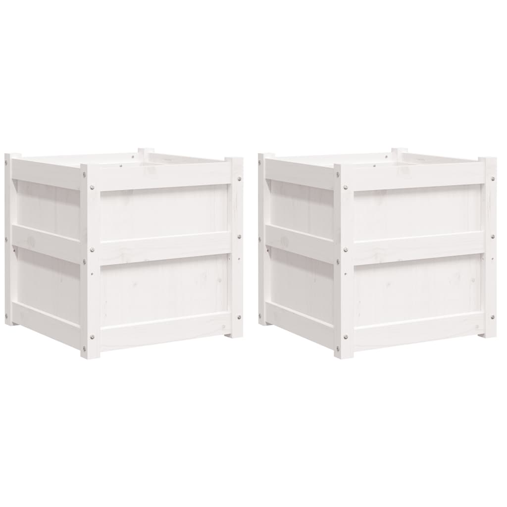 Vidaxl -Pflanzer 2 PC CM Festkiefer weiß