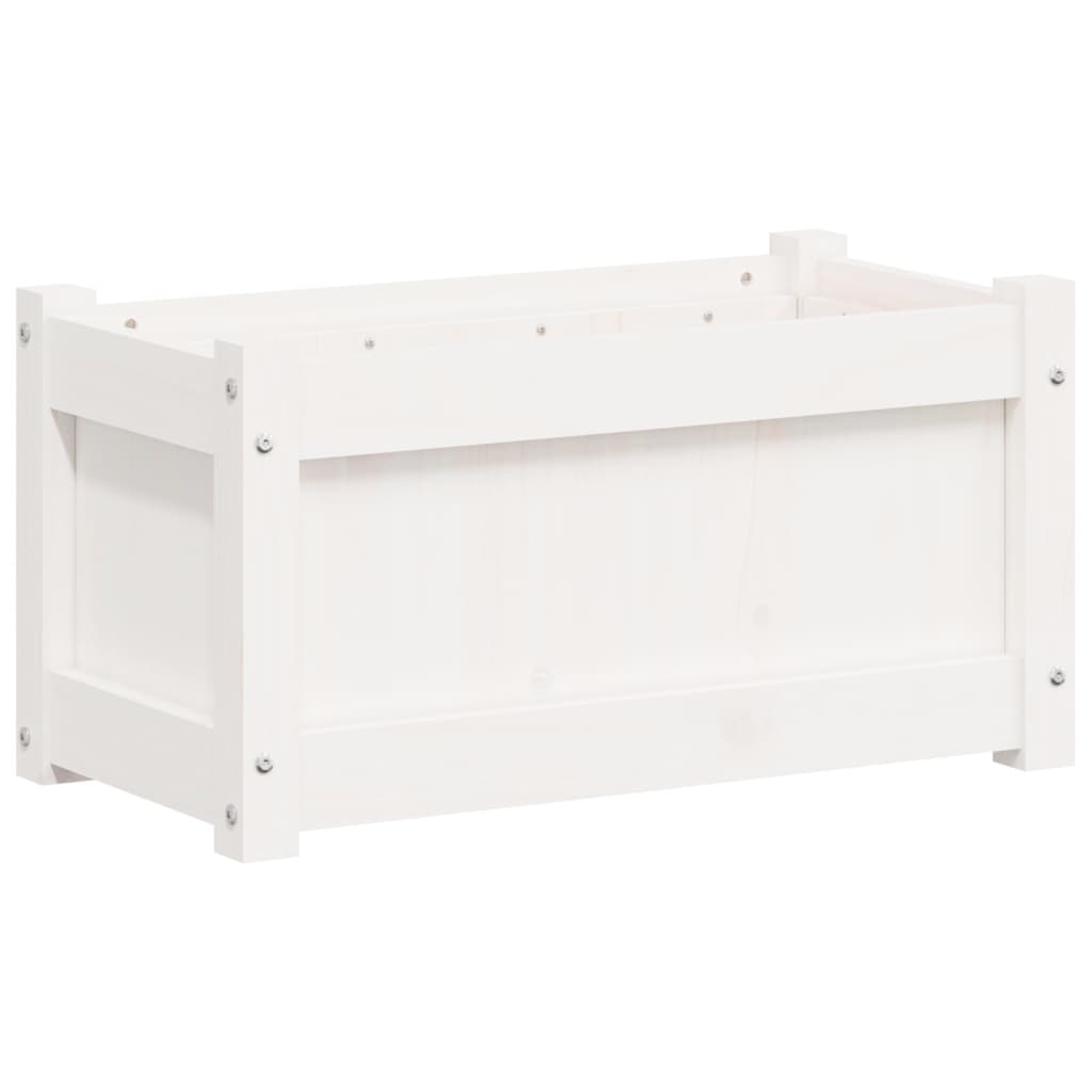 VIDAXL -Planungsbox 60x31x31 cm Festkiefer weiß