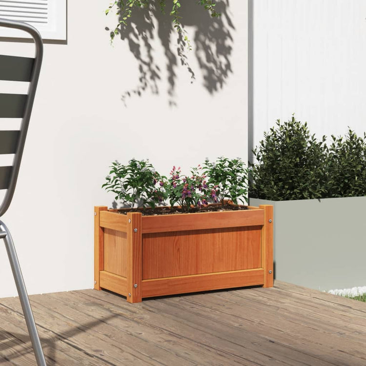 VIDAXL -Planungsbox 60x31x31 cm Festkiefer Wäsche Braun