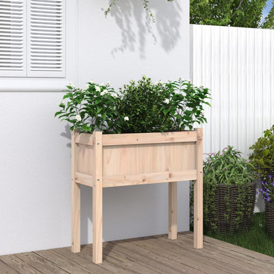Vidaxl -Pflanzer mit Beinen 70x31x70 cm Festkiefer