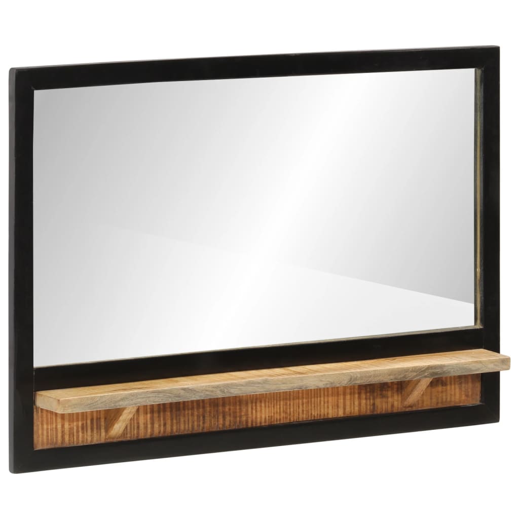 VidaXL-Spiegel mit Ablage 80x8x55 cm aus Glas und massivem Mangoholz