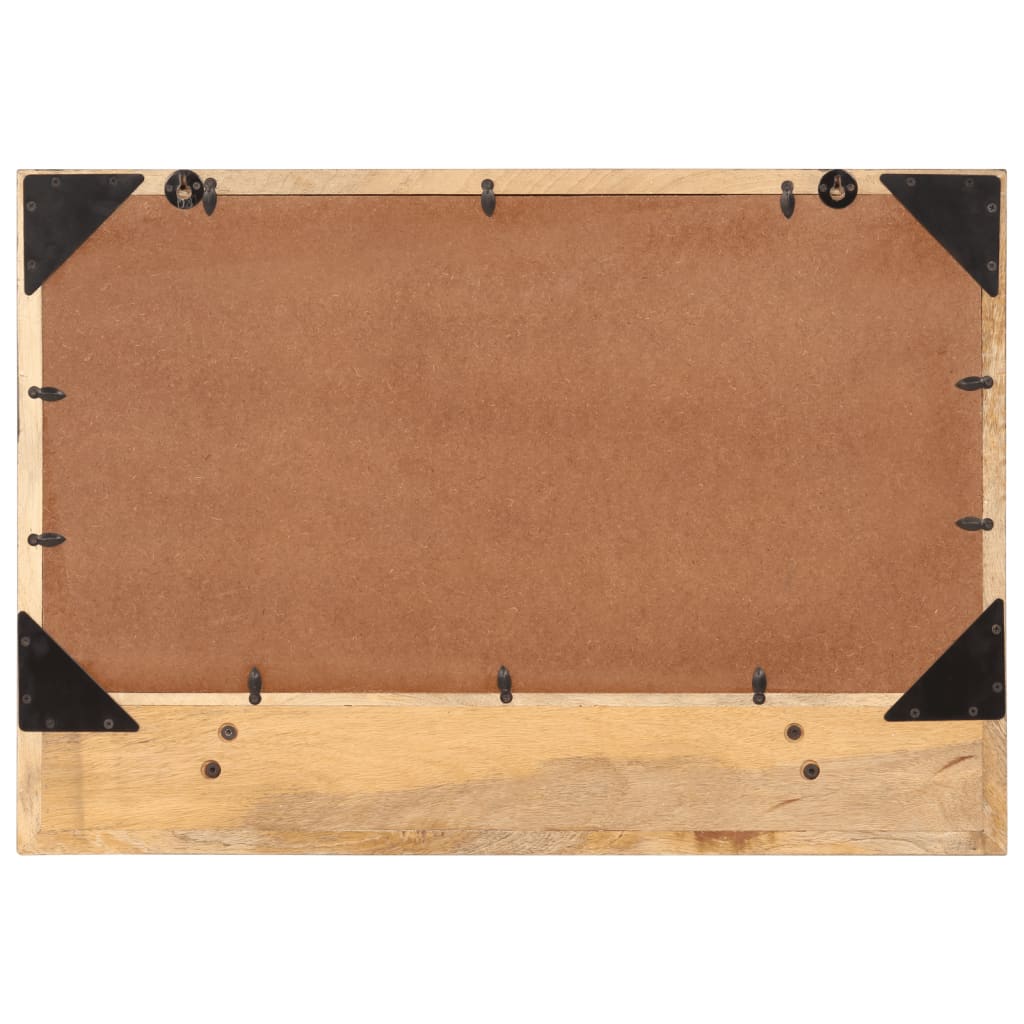 VidaXL-Spiegel mit Ablage 80x8x55 cm aus Glas und massivem Mangoholz