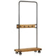 Vidaxl -Kleidung Rack mit Rädern 90x35x190 cm Festes Mangoholz und Eisen