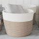 VIDAXL -Speicherkörbe 2 STS Ø 24x18 cm Baumwolle braun und weiß
