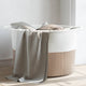 Vidaxl Waschkorb Ø 55 x 36 cm Baumwollbraun und Weiß