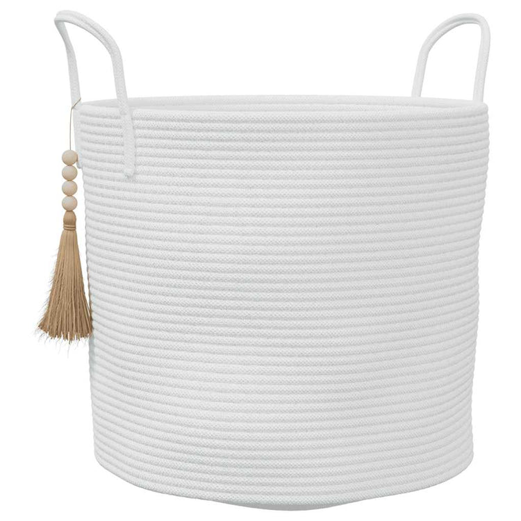 Vidaxx Aufbewahrungskorb ø 40x35 cm Baumwolle weiß