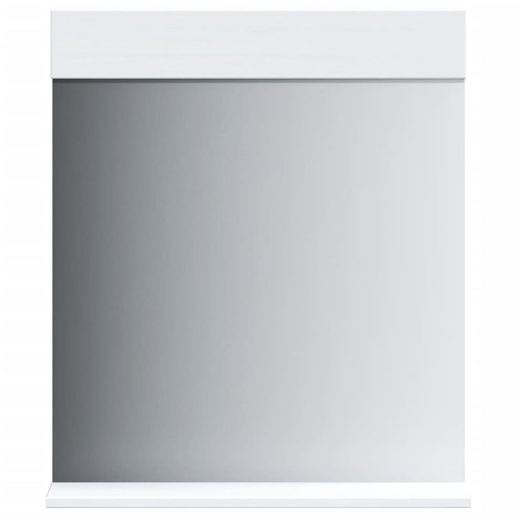 VidaXL Badezimmerspiegel mit Ablage Berg 60x12x70 cm Massivholz weiß