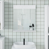 VidaXL Badezimmerspiegel mit Ablage Berg 60x12x70 cm Massivholz weiß - afbeelding 1