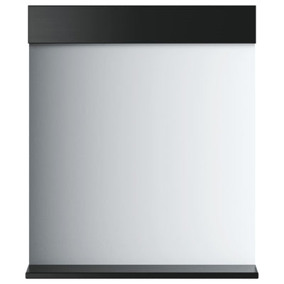 Vidaxx Badezimmerspiegel mit Ablage Berg 60x12x70 cm Massivholz schwarz