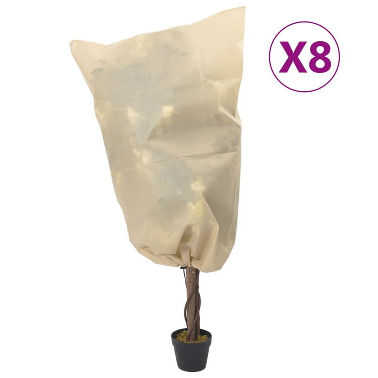 Vidaxx Pflanzenabdeckungen mit Kordelzug 8 Stück 70 g m² 0,8x1 m