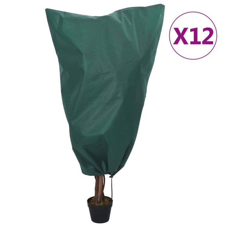 Vidaxxl Pflanzenabdeckungen mit Kordelzug 12 Stück 70 g m² 0,8x1,2 m