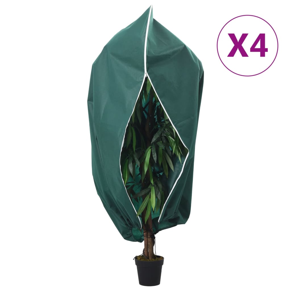 Vidaxxl Pflanzenabdeckungen mit Reißverschluss 4 Stück 70 g m² 3,93 x 3 m