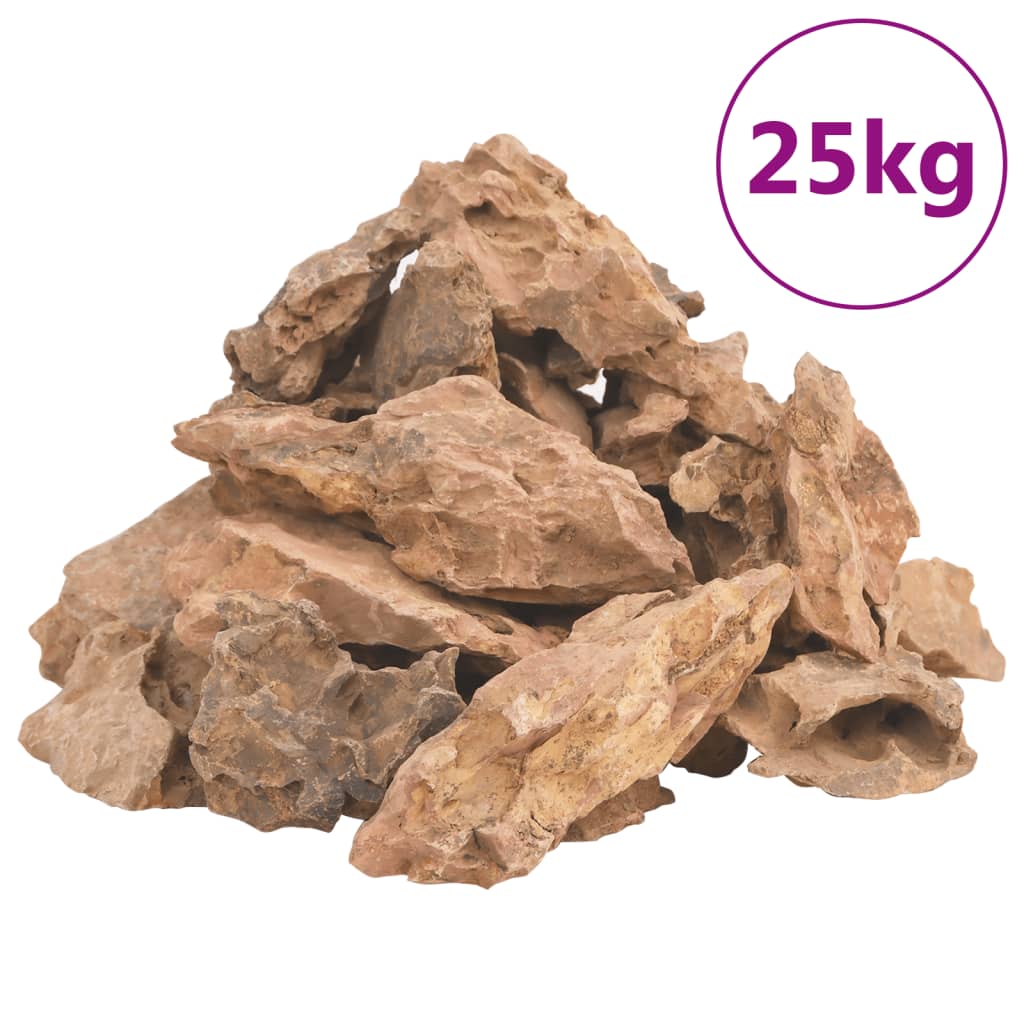 Vidaxl Dragon Stones 25 kg 1-10 cm Braun