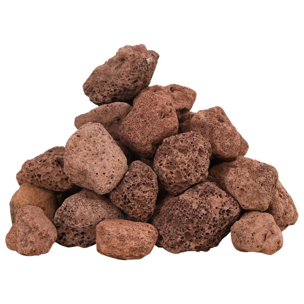 VidaXL Lavasteine 25 kg 3-5 cm rot