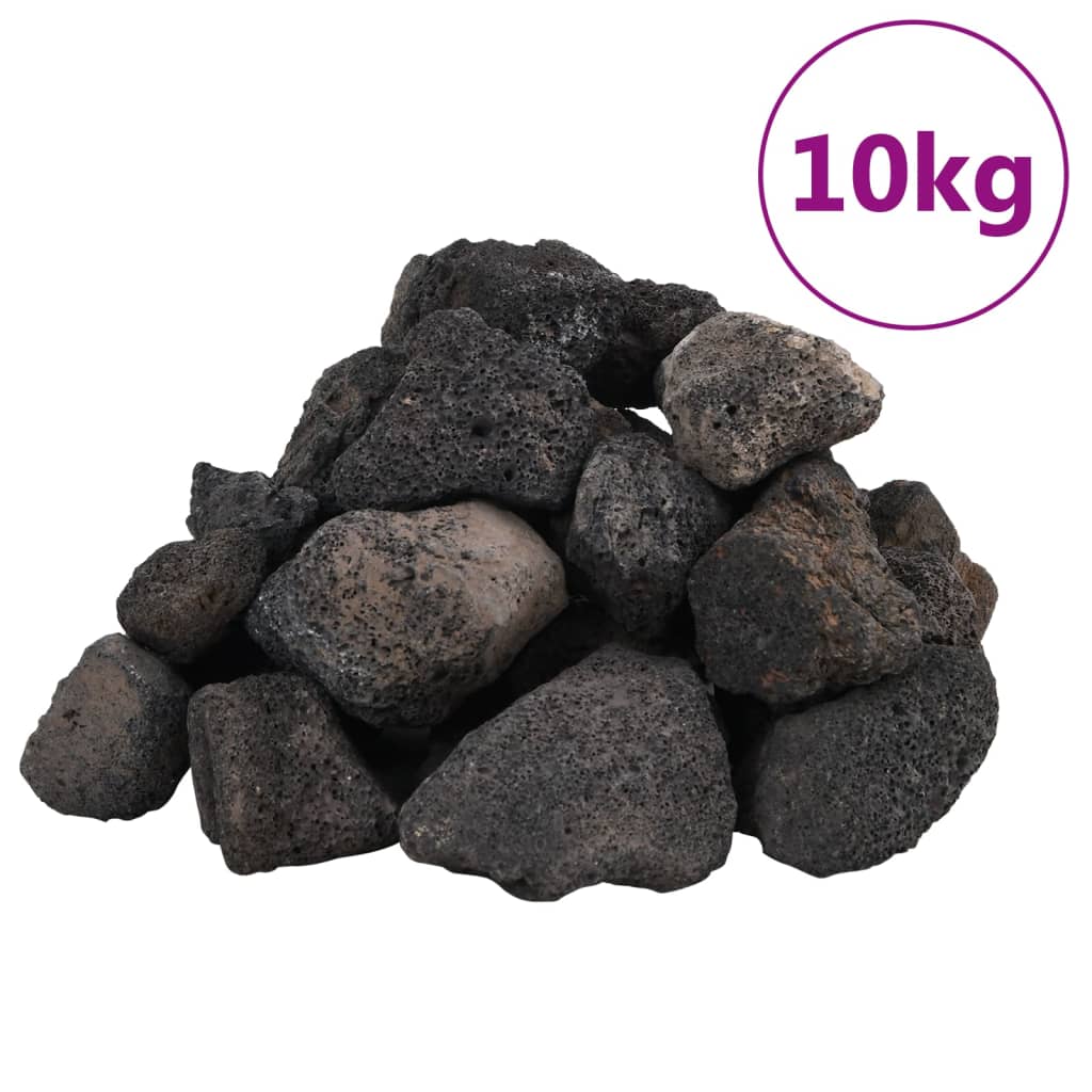 Vidaxl Lava Stones 10 kg 5-8 cm schwarz